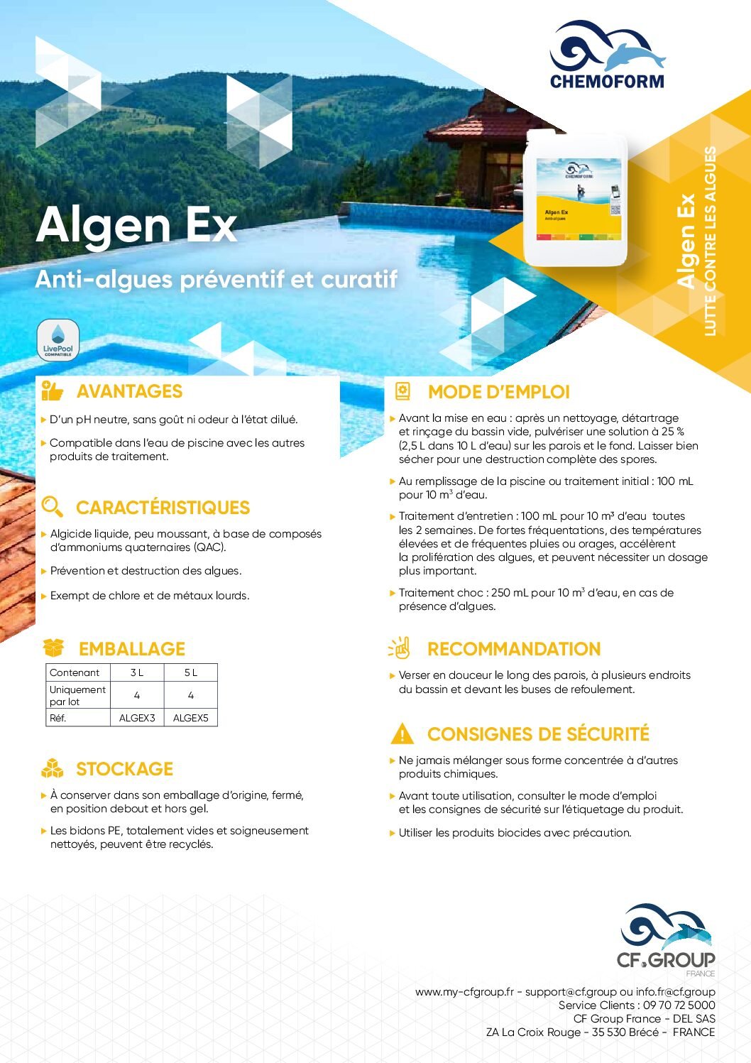 Anti-algues bidon de 5 L