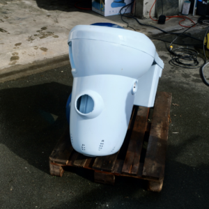 Bloc filtrant Desjoyaux bleu vendu d'occasion par Piscine Nouvelle Vague