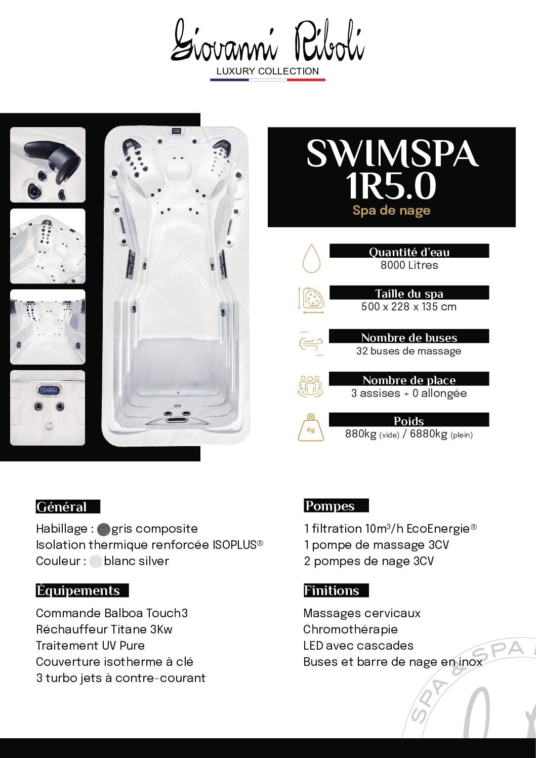 Spa de nage Giovanni Riboli SWIMSPA 1R 5.0